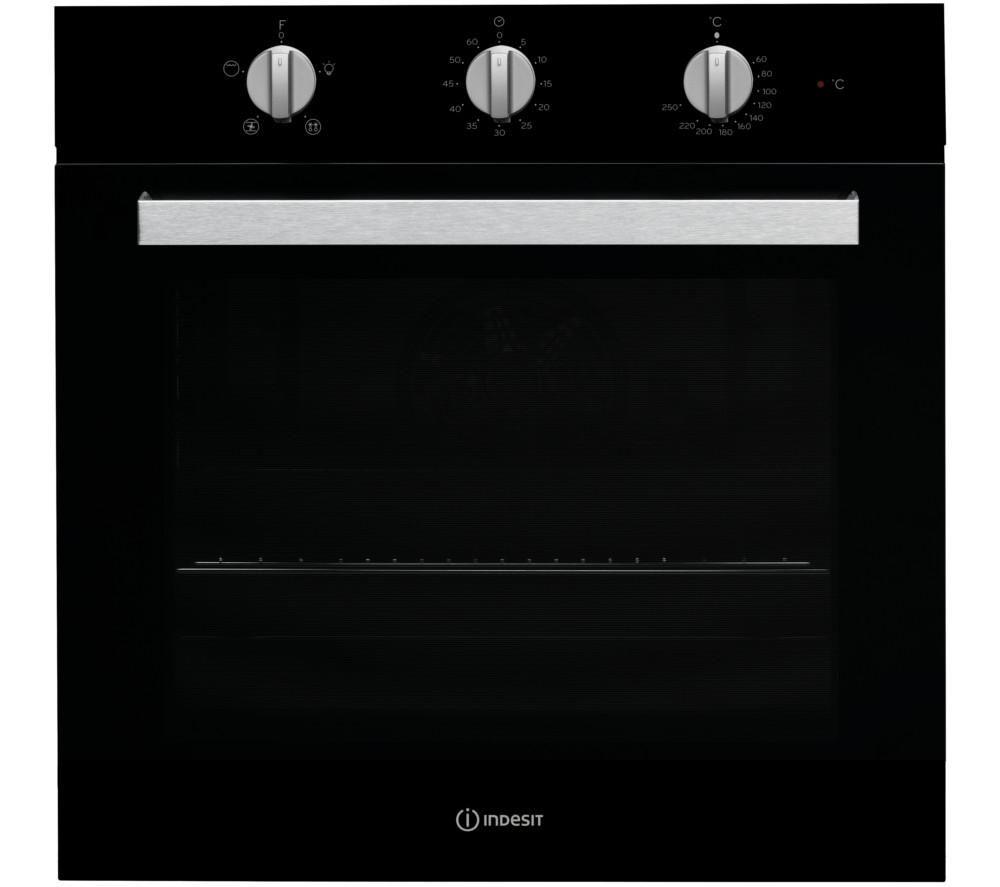 INDESIT Aria IFW 6330 Electric Single Oven - Black, Black