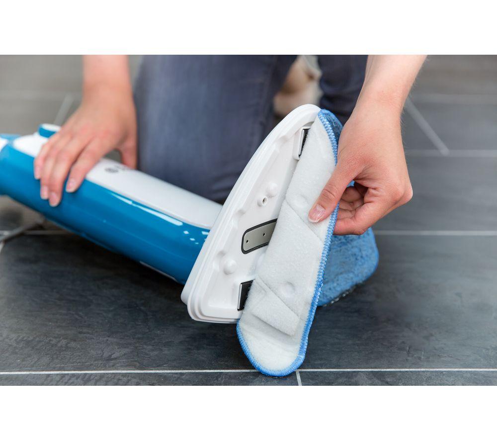 RUSSELL HOBBS RHSM1001 Steam Mop - White & Teal image number 6 of 6