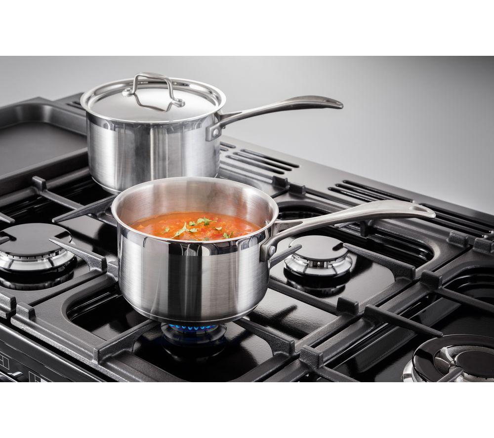 RANGEMASTER Professional Deluxe 90 Dual Fuel Range Cooker - Stainless Steel image number 4 of 9
