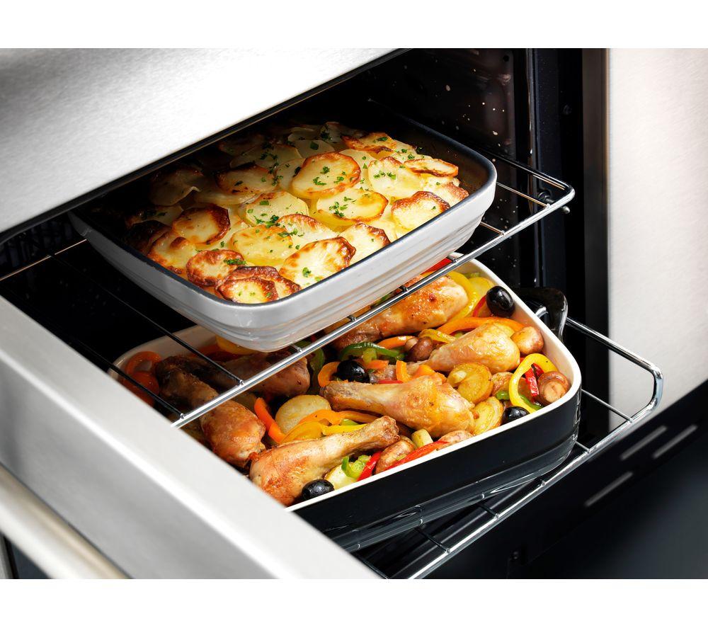 RANGEMASTER Professional Deluxe 90 Dual Fuel Range Cooker - Stainless Steel image number 6 of 9