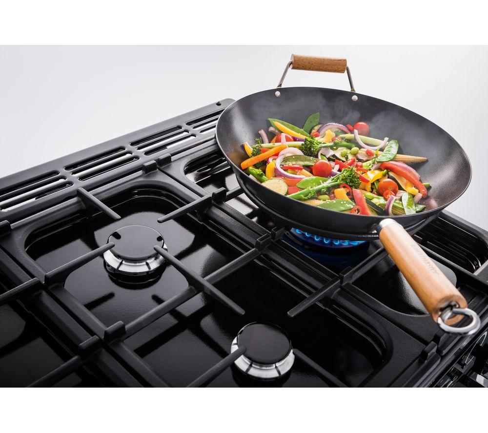 RANGEMASTER Kitchener 90 Dual Fuel Range Cooker - Stainless Steel & Chrome image number 4 of 8