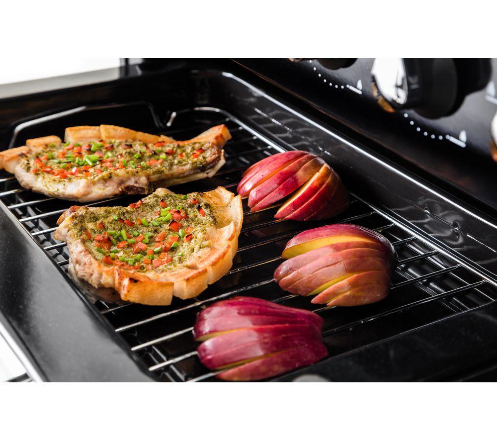 RANGEMASTER Kitchener 90 Dual Fuel Range Cooker - Stainless Steel & Chrome image number 7 of 8