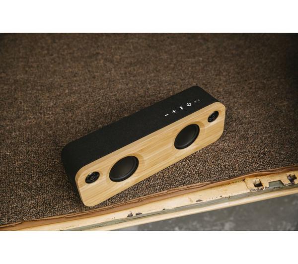 HOUSE OF MARLEY Get Together Mini Bluetooth Wireless Portable Speaker - Wood & Black image number 1