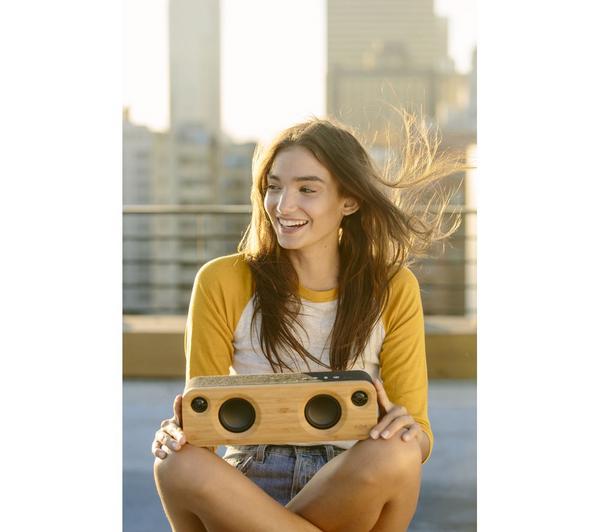 HOUSE OF MARLEY Get Together Mini Bluetooth Wireless Portable Speaker - Wood & Black image number 5