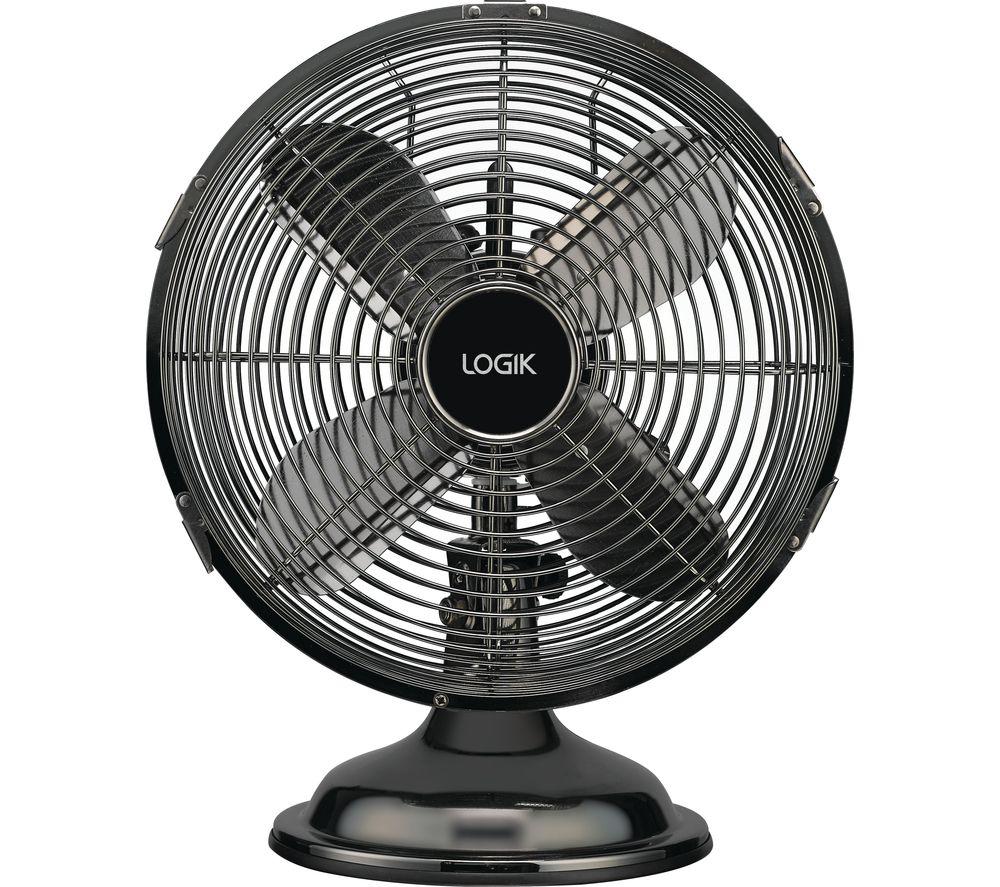 LOGIK L10DFGM17 10 Desk Fan - Gun Metal, Silver/Grey