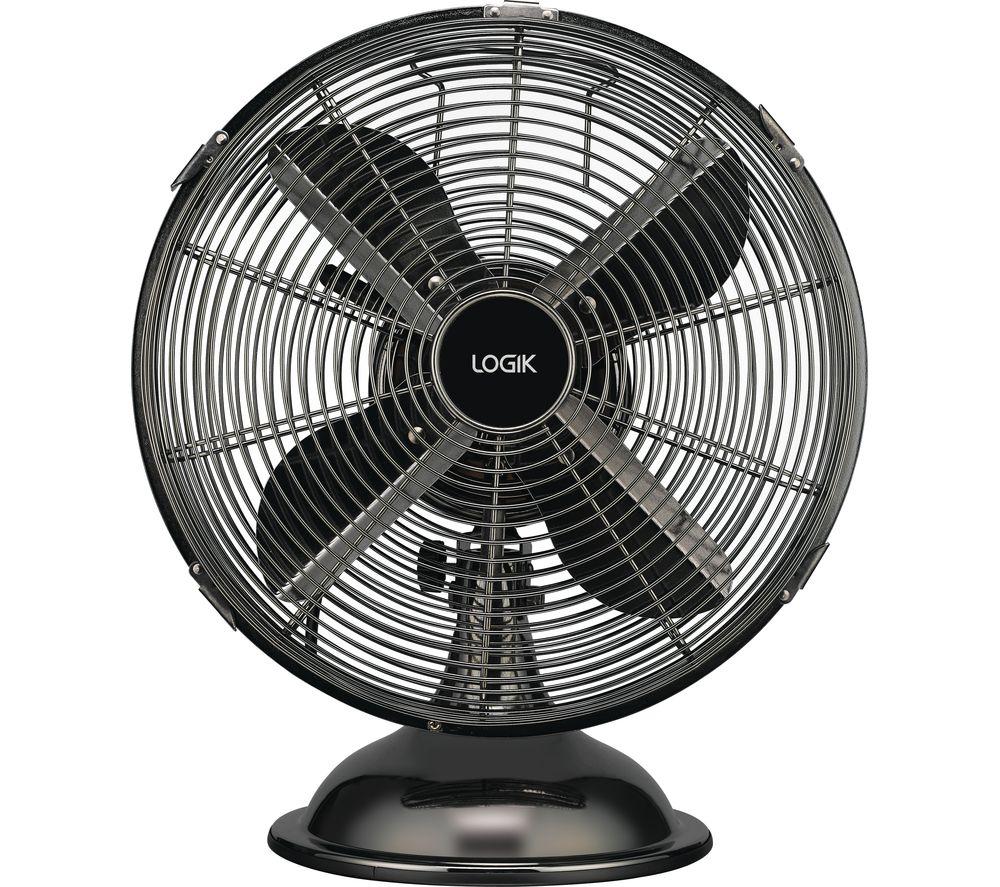 LOGIK L12DFGM17 12 Desk Fan - Gun Metal, Silver/Grey