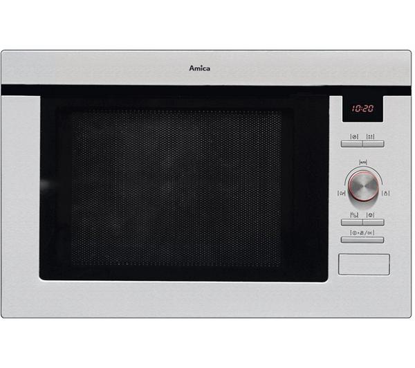 AMICA AMM25BI Built-in Microwave with Grill - Stainless Steel image number 0
