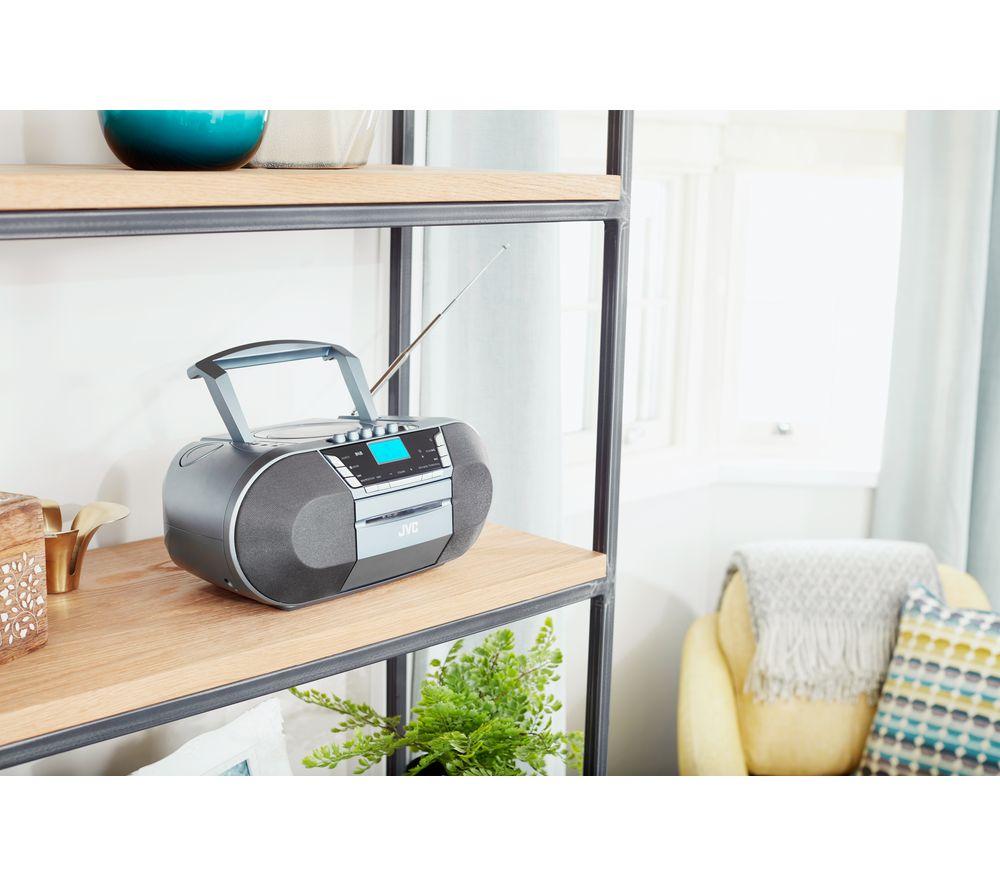 Buy JVC RCD327B DAB/FM Bluetooth Boombox Grey Currys