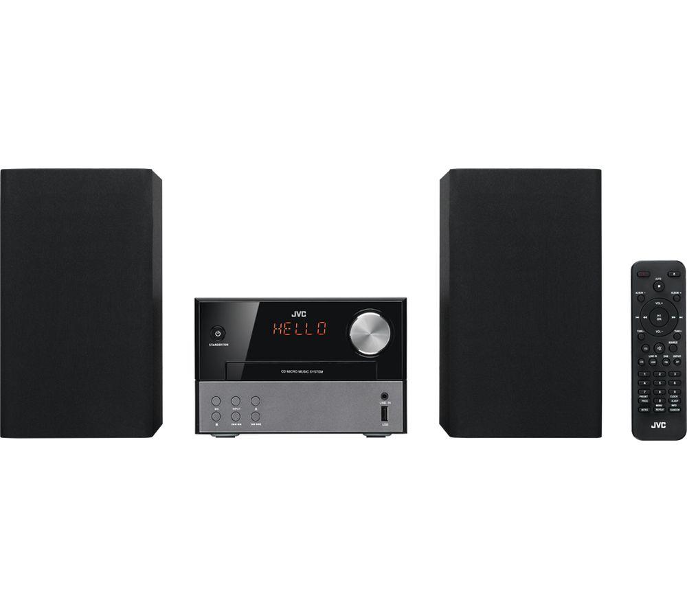JVC UX-D327B Wireless Traditional Hi-Fi System - Black, Black