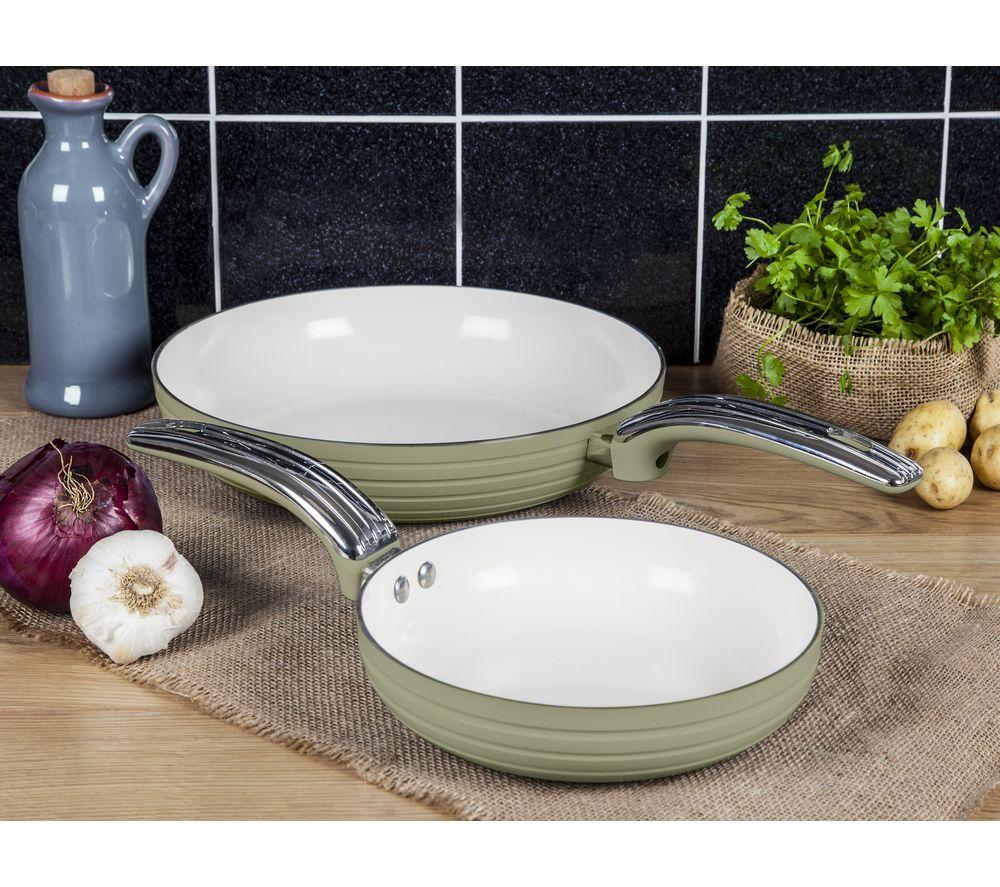 SWAN Retro 2-piece Non-stick Frying Pan Set - Green image number 2 of 2