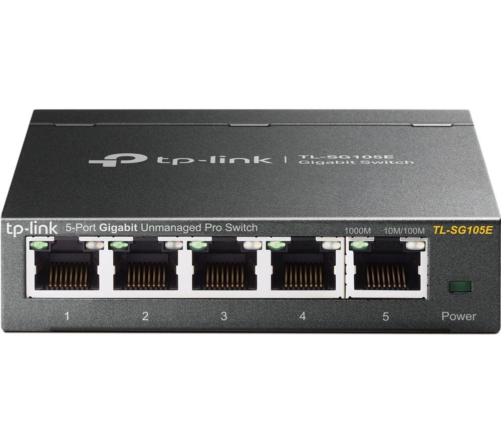 TP-LINK TL-SG105E Network Switch - 5 port, Silver/Grey