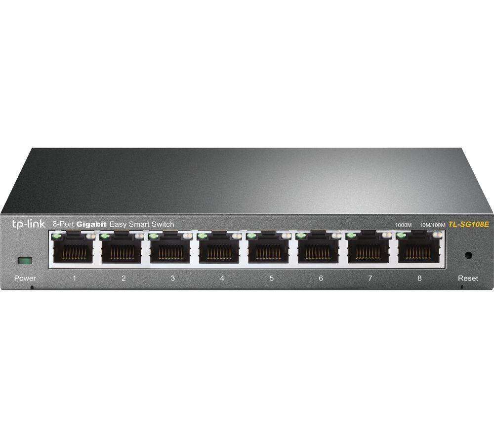 TP-LINK TL-SG108E Network Switch - 8 port, Silver/Grey