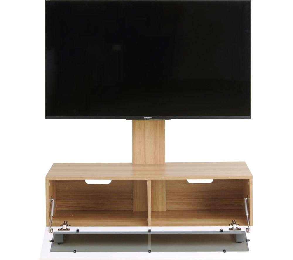 Wooden tv deals stand with bracket