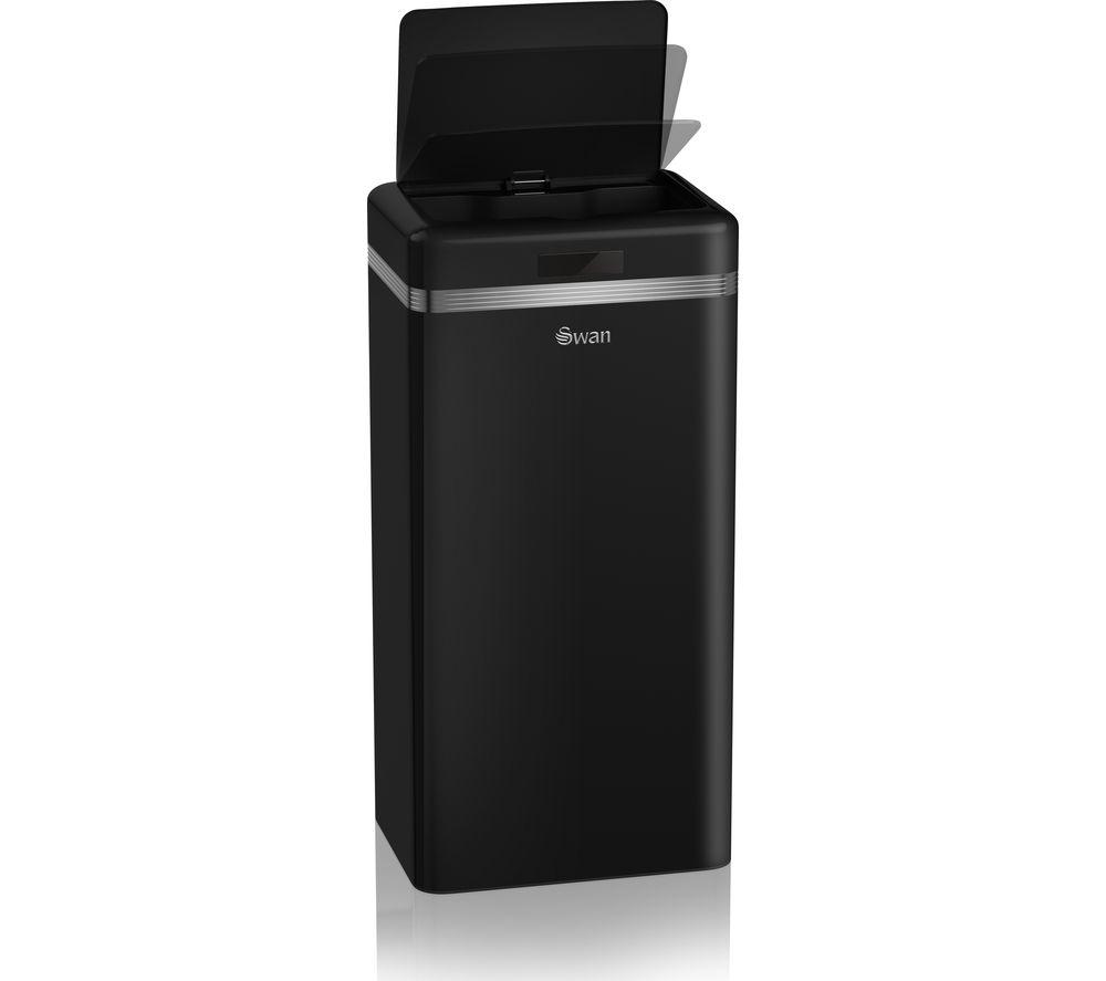 SWAN Retro 45-litre Rectangular Bin - Black image number 2 of 2