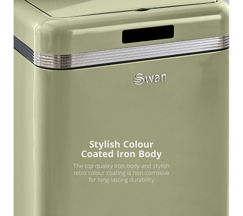 SWAN Retro 45-litre Rectangular Bin - Green image number 5 of 8