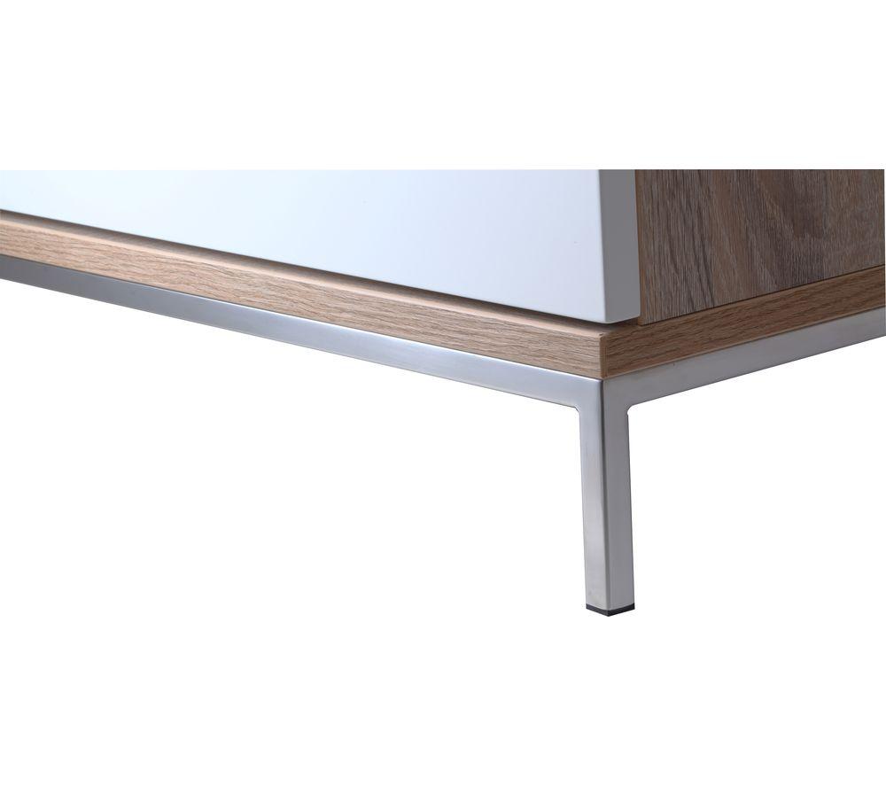 ALPHASON Chaplin 1600 mm TV Stand for up to 72" TVs - White & Light Oak image number 3 of 4