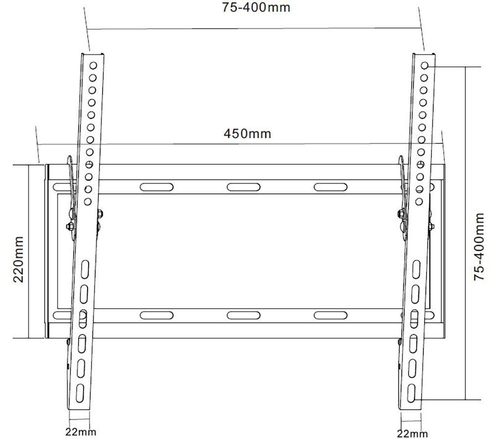 PROPERAV P-FWB44TB-1 Ultra Slim Tilting 32-55" TV Bracket image number 7 of 7