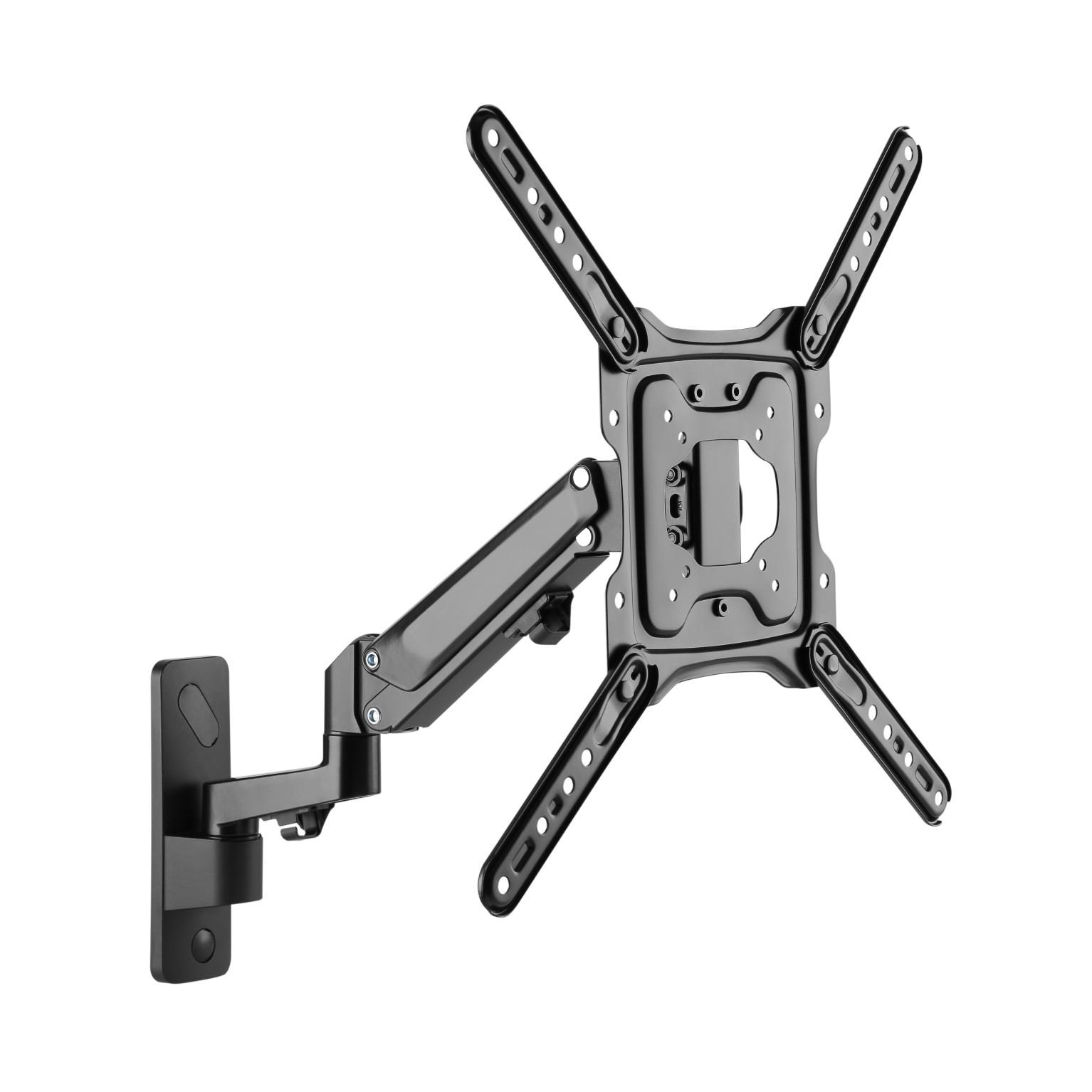 Properav Hydraulic Swing Arm Full Motion Tv Bracket, Silver/Grey