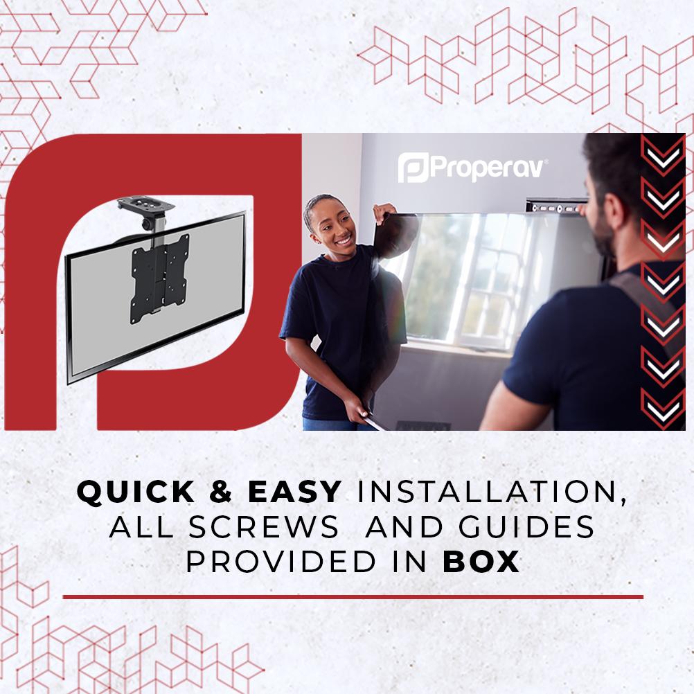 PROPERAV Hydraulic Swing Arm Full Motion TV Bracket for up to 49" TVs image number 5 of 9