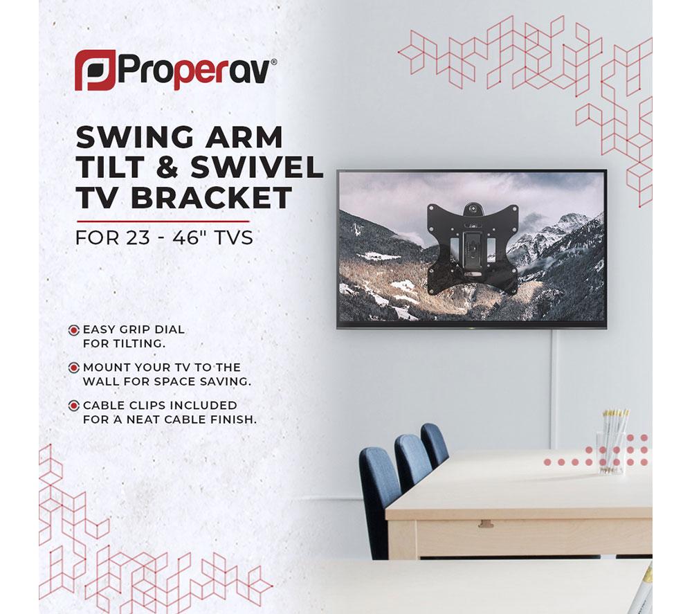 PROPERAV Classic Swing Arm Full Motion 23-46" TV Bracket image number 4 of 10
