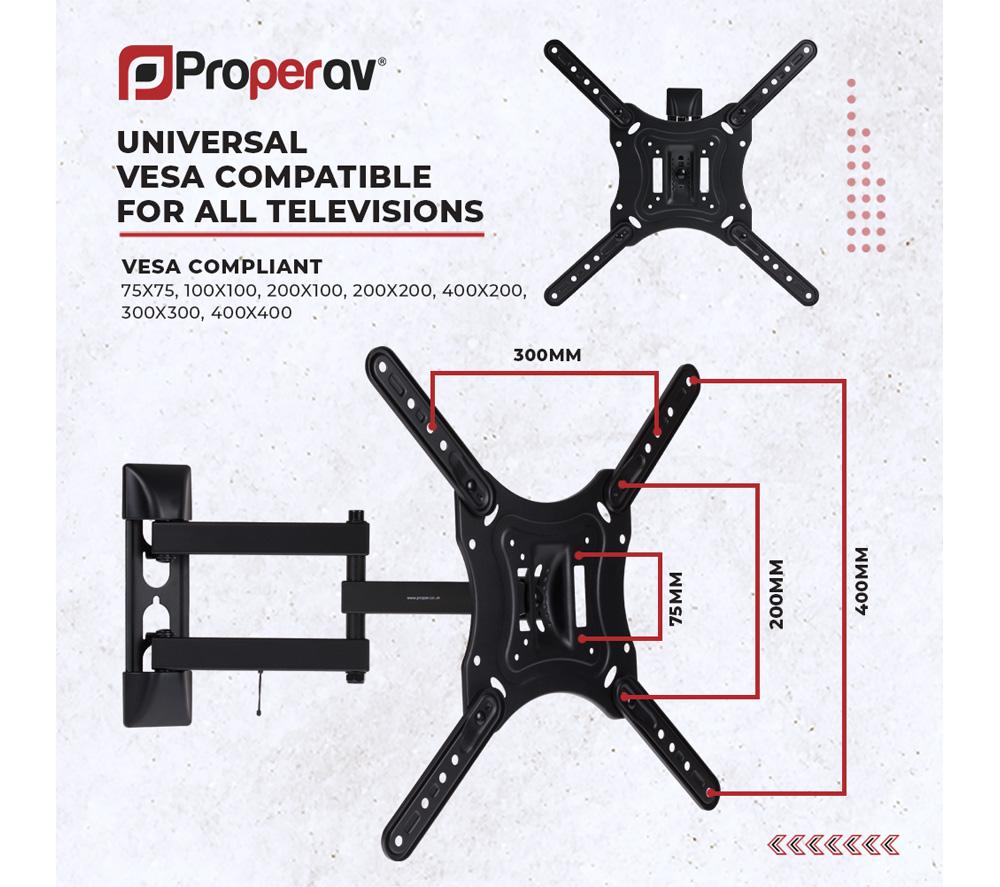 Buy PROPER HeavyDuty Swing Arm Full Motion TV Bracket Currys
