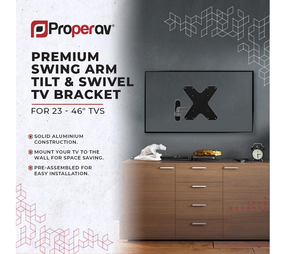PROPERAV Premium Swing Arm Full Motion 23-46" TV Bracket image number 3 of 8