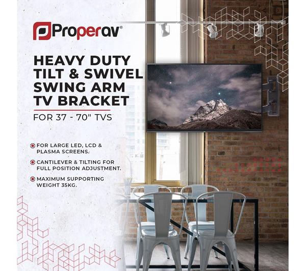 PROPER Swing Arm Full Motion Curved TV Bracket image number 2