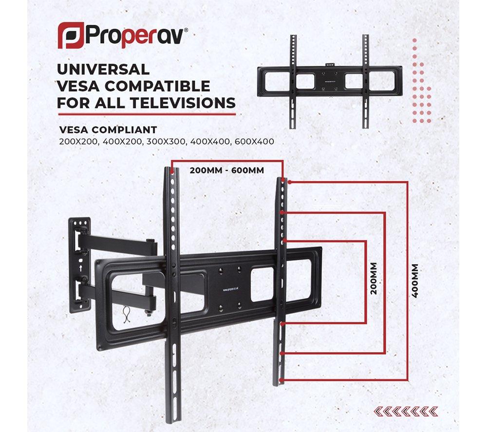 PROPERAV Swing Arm Full Motion 37-70" TV Bracket image number 4 of 9