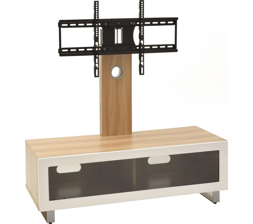 Image of TTAP TVS1002 TV Stand with Bracket - Light Oak, Brown