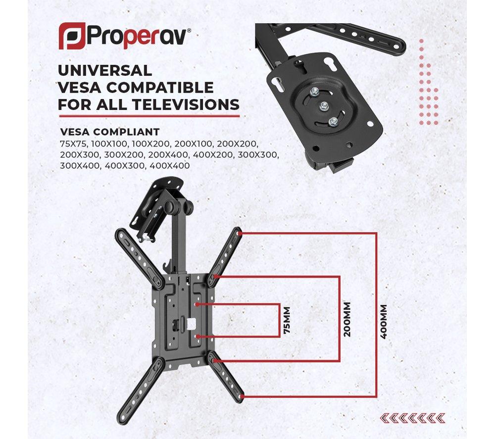 PROPERAV Ceiling Fold Up 23-55" TV Bracket image number 6 of 10