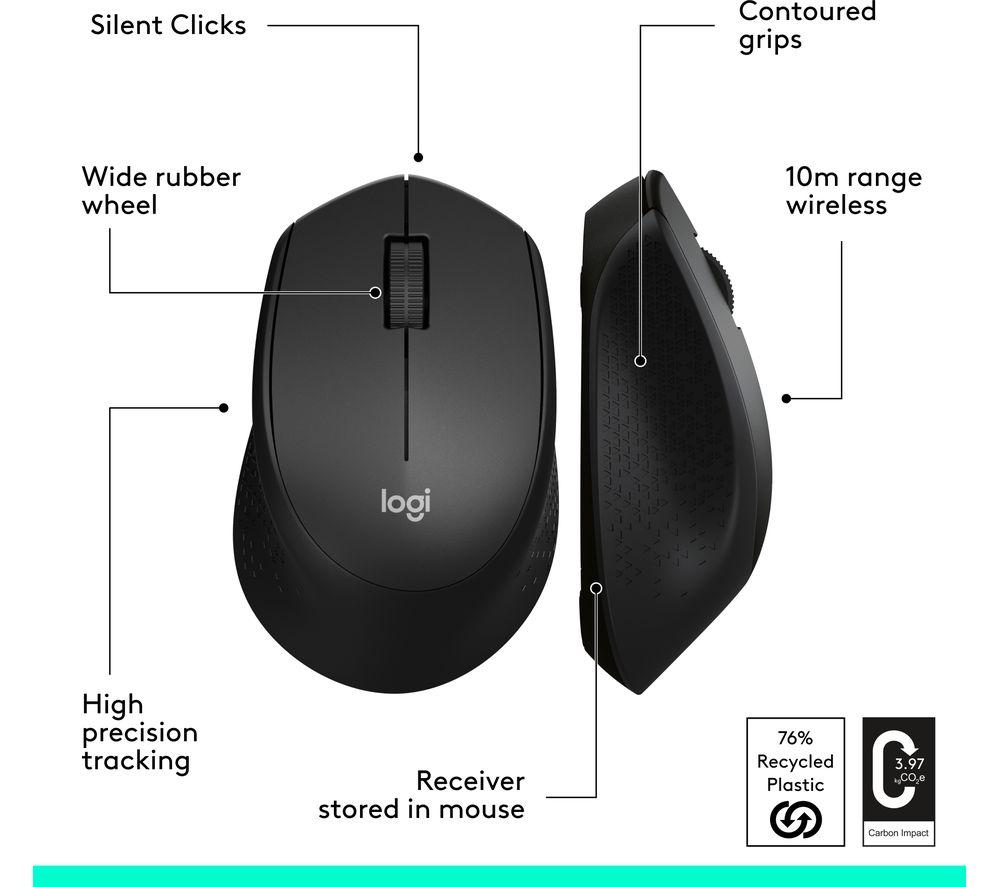 LOGITECH M330 Silent Plus Black - 2.4GHZ - EMEA