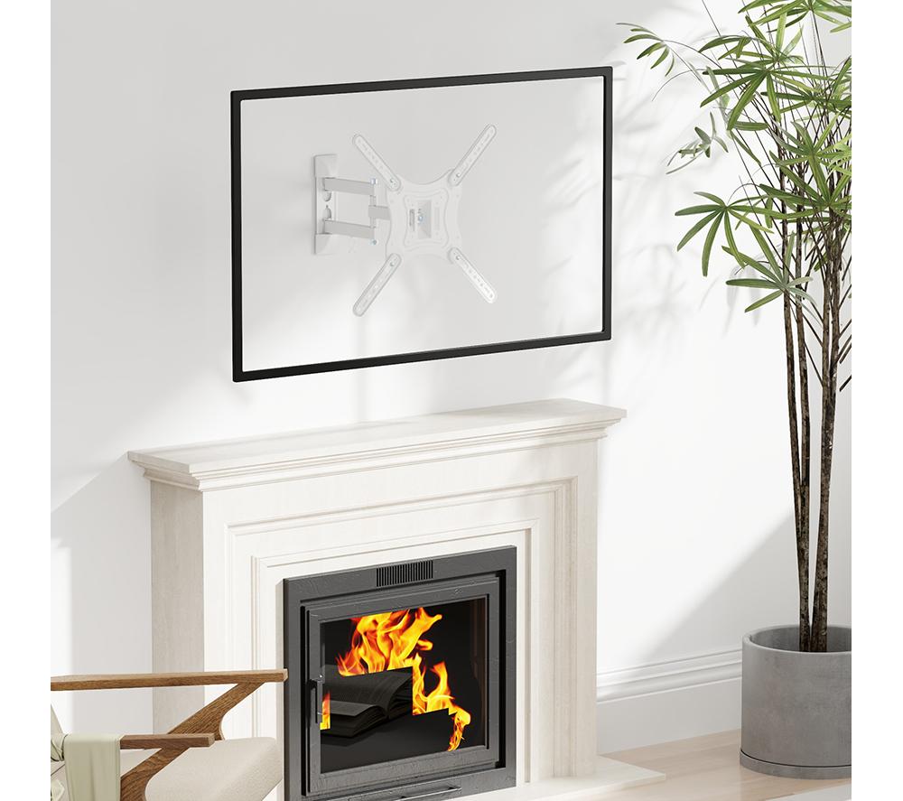 PROPERAV Heavy Duty Swing Arm Full Motion 23''-65'' TV Bracket - White image number 8 of 8