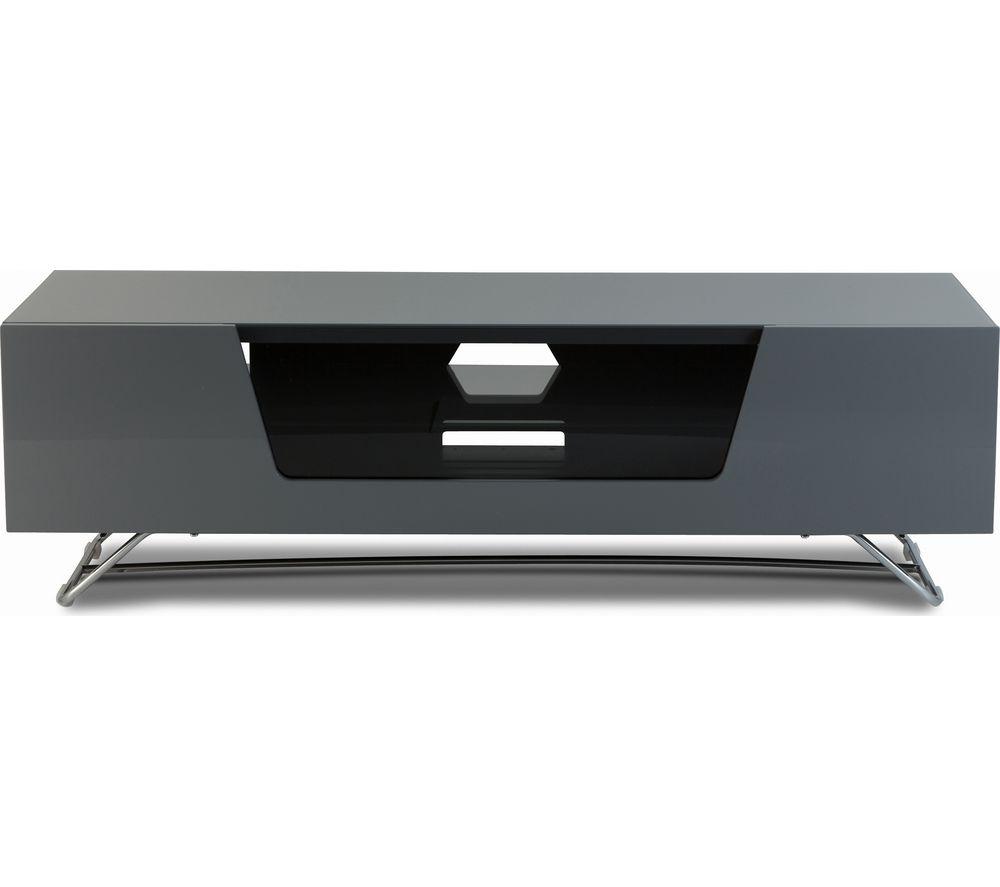 Image of Alphason Chromium 2 1200 TV Stand - Grey, Silver/Grey