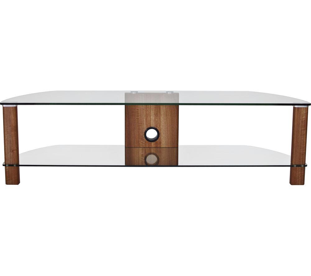 Image of Alphason Century 1500 TV Stand - Walnut, Clear,Brown