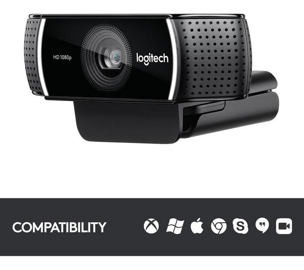 koloni Kan Brink Buy LOGITECH C922 Pro Stream Full HD Webcam | Currys