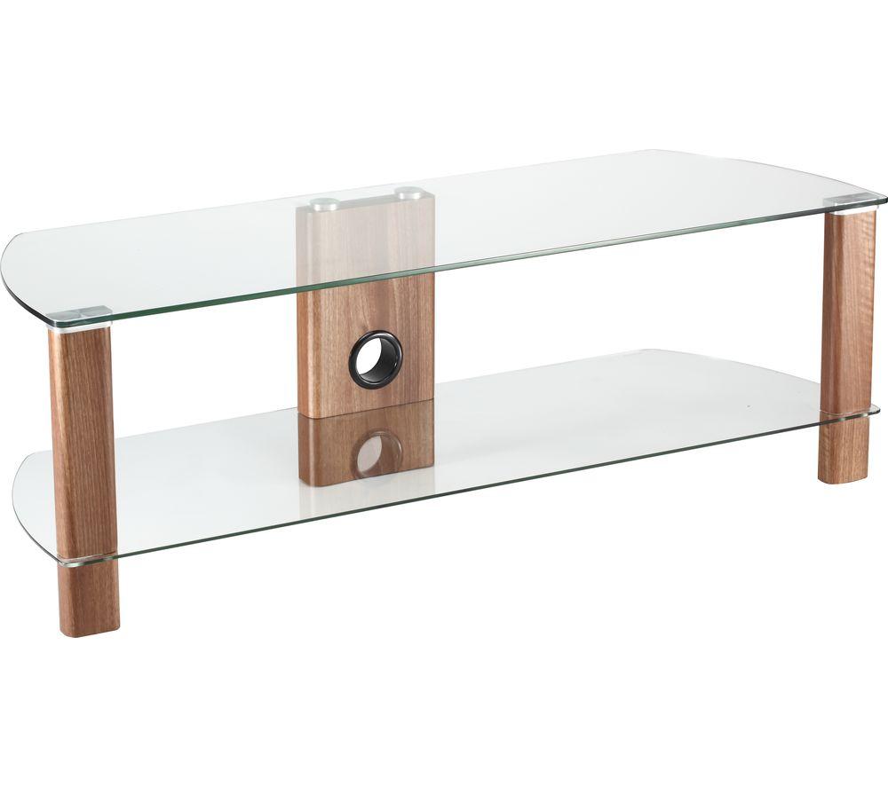 Image of Alphason Century 1200 TV Stand - Walnut, Clear,Brown
