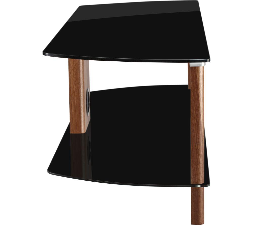 ALPHASON Century 1200 mm TV Stand for up to 55" TVs - Walnut & Black Glass image number 2 of 3