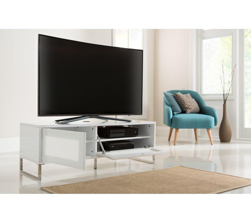 ALPHASON Helium 1200 mm TV Stand for up to 50" TVs - White image number 2 of 5