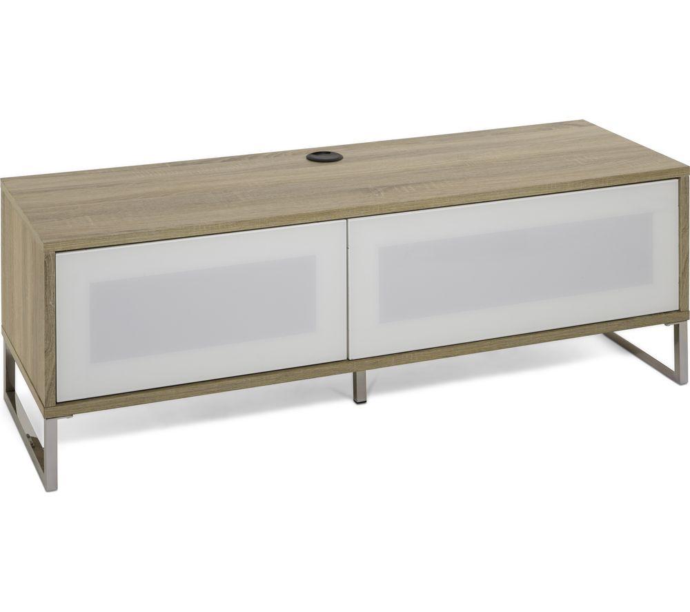 Alphason Helium 1200 mm TV Stand for up to 50" TVs - White & Light Oak, Brown,White