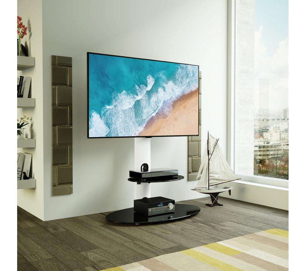 AVF Lugano 800 mm TV Stand with Bracket for up to 65" TVs - White image number 8 of 8