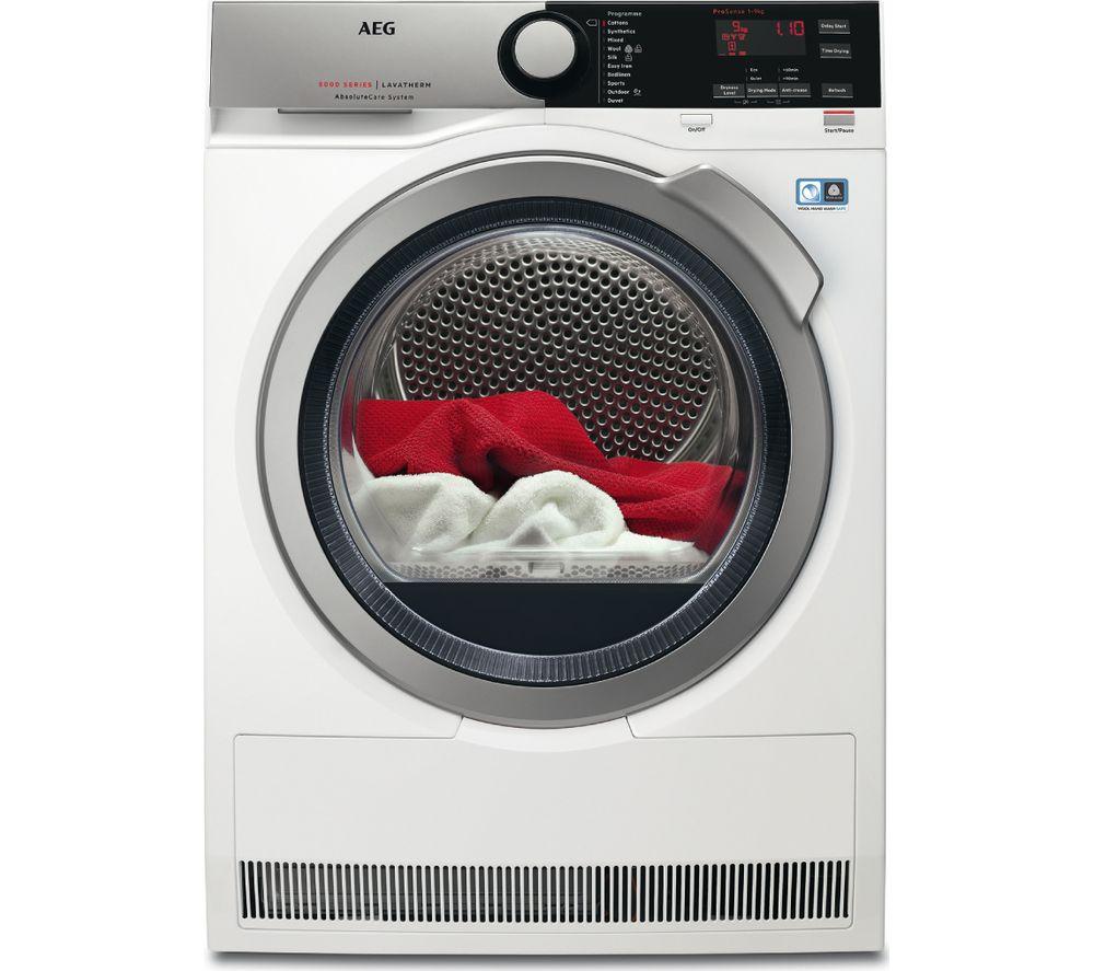 AEG AbsoluteCare T8DEE945R Heat Pump Tumble Dryer - White