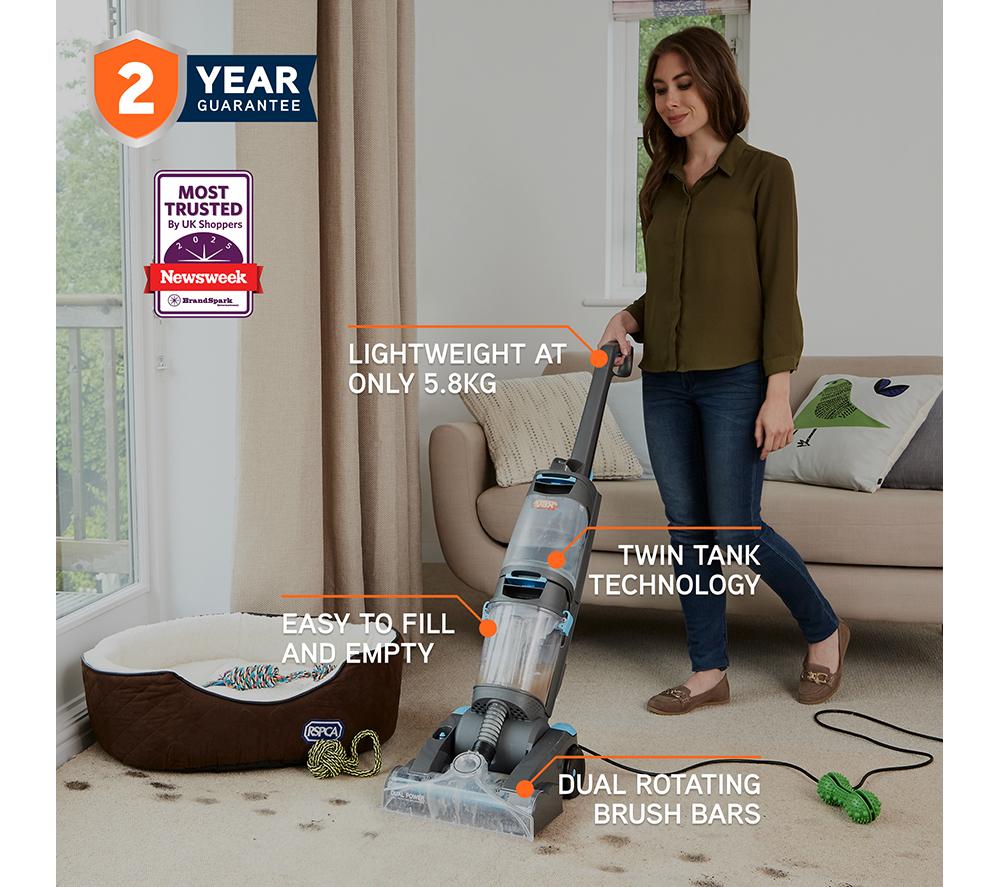 VAX Dual Power Pet Advance ECR2V1P Upright Carpet Cleaner - Grey image number 2 of 14