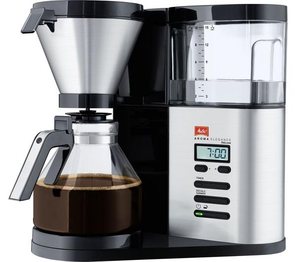 MELITTA AromaElegance Deluxe Filter Coffee Machine - Black & Stainless Steel image number 0