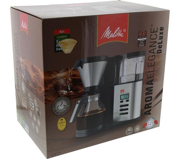 MELITTA AromaElegance Deluxe Filter Coffee Machine - Black & Stainless Steel image number 3