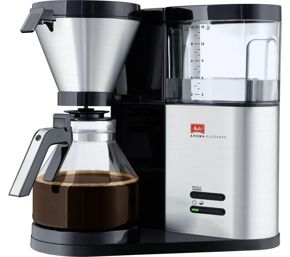 Melitta AromaElegance Filter Coffee Machine - Black & Stainless Steel, Stainless Steel