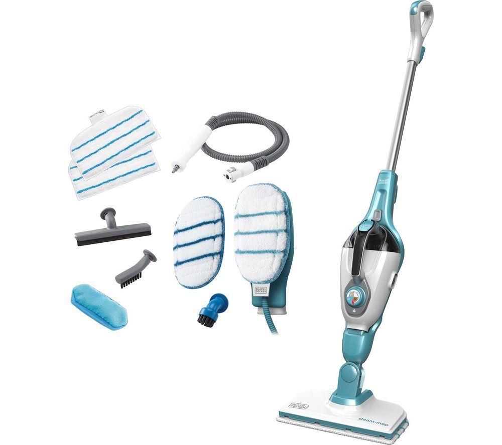 BLACK + DECKER FSMH1351SM-GB 9 in 1 Steam Mop - White & Aqua