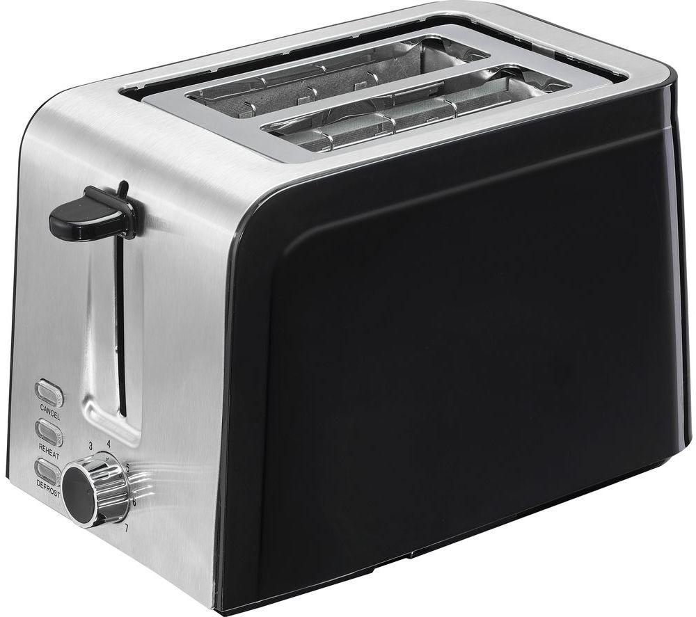 2-Slice Toaster Black with Stainless