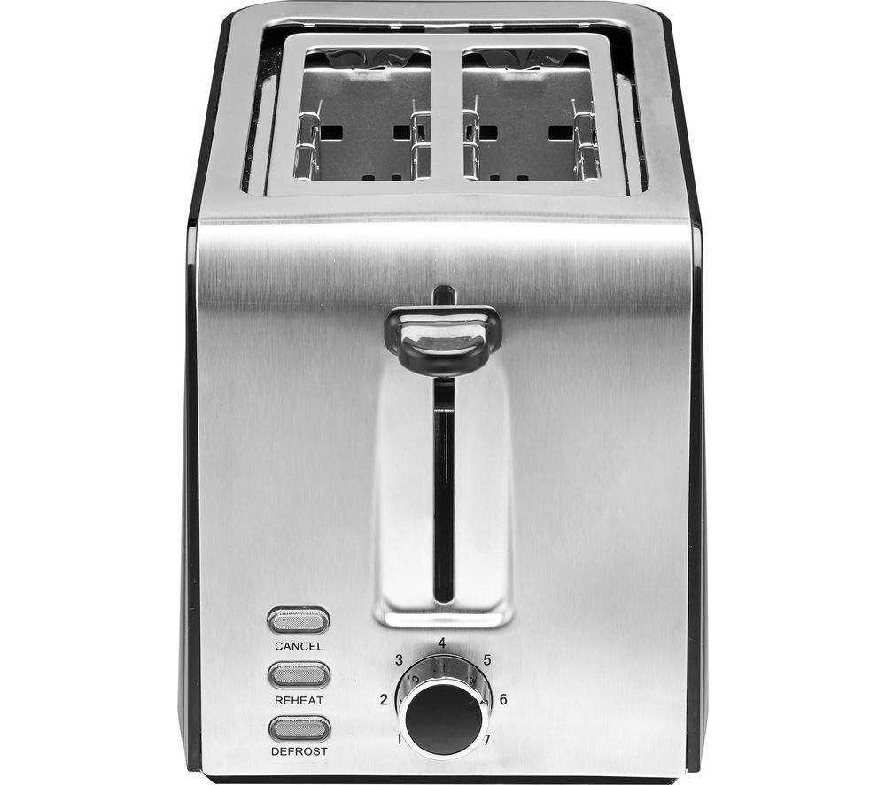 Buy LOGIK L02TSS17 2-Slice Toaster - Black & Stainless Steel