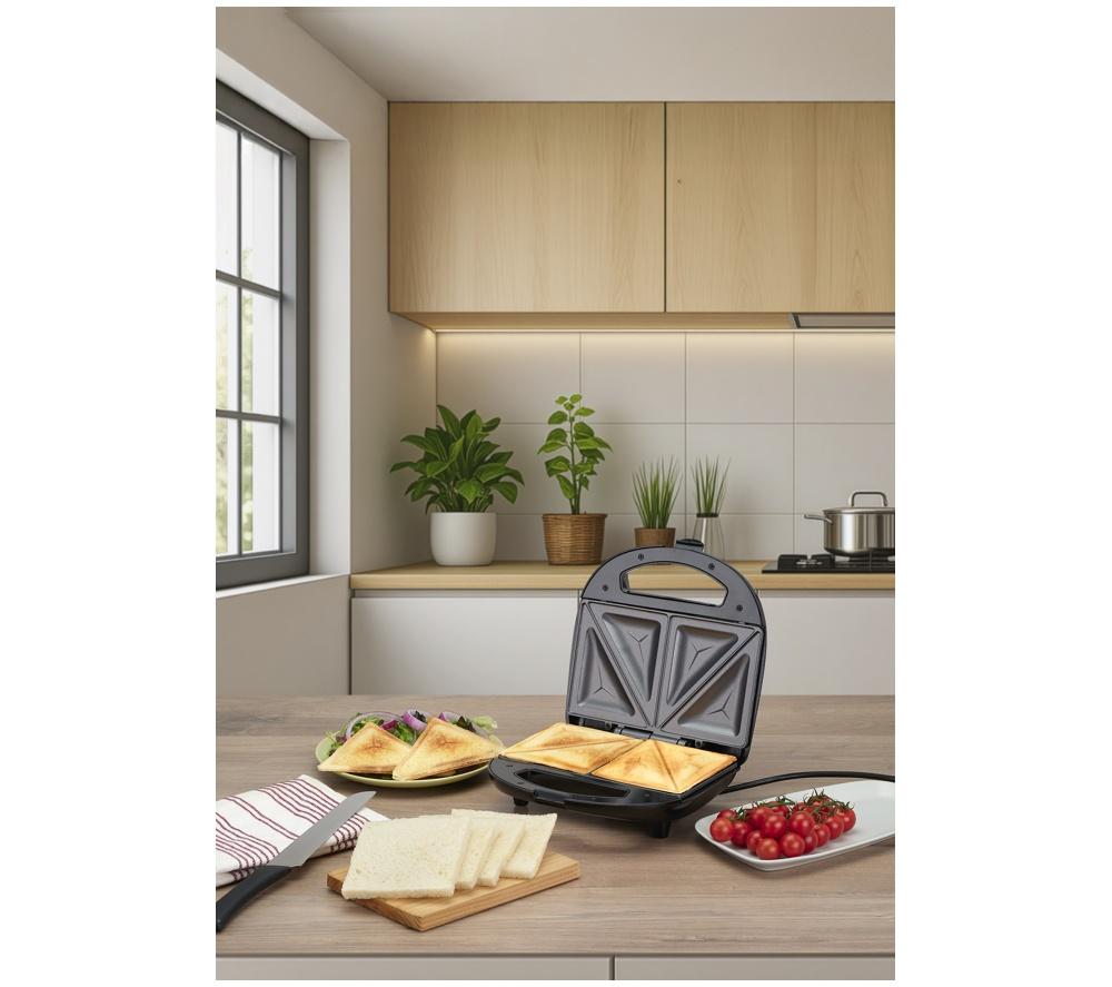 LOGIK L02SMS17 Sandwich Toaster -  Black & Silver image number 3 of 3