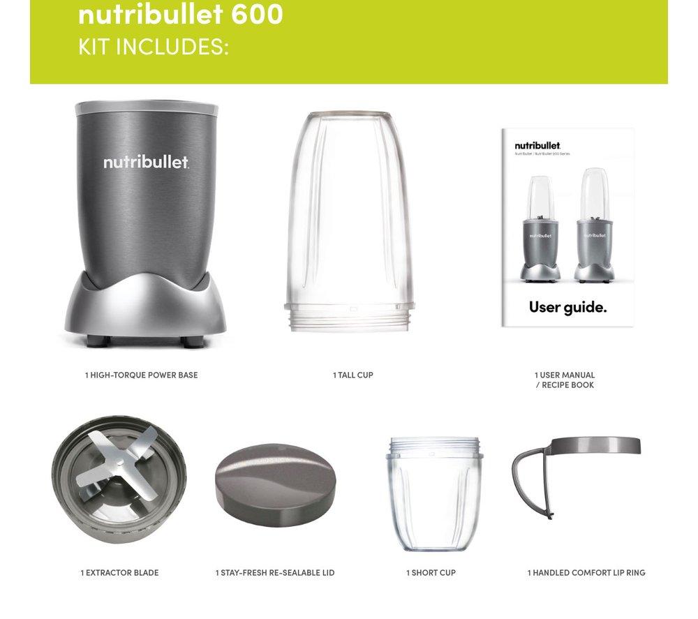 Nutribullet 600 Series Starter Kit, Grey